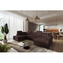 Ecksofa in U-Form Verona VI mit Schlaffunktion Stoff Vena 13