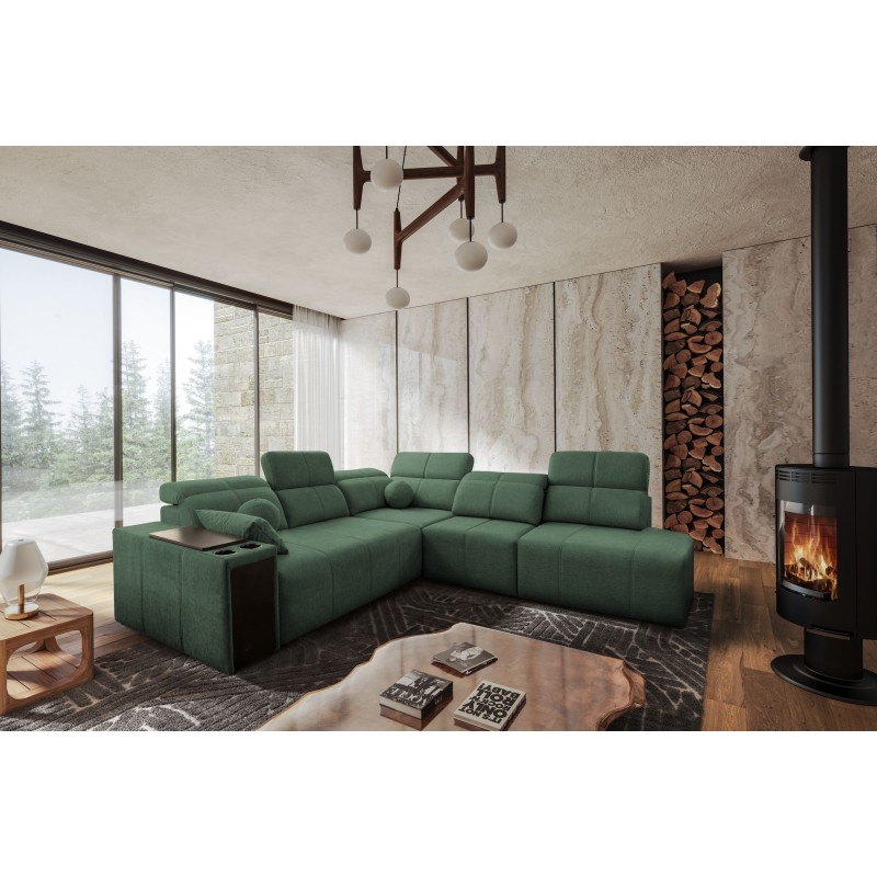 Sofá esquinero Milano IX con función de cama en tela Trenzado, Verita 75 - una combinación de estilo y funcionalidad.