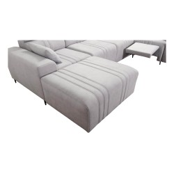 Sofá en forma de U Verona IV Mix con función de cama y función de relax manual, tejido Vena 8.