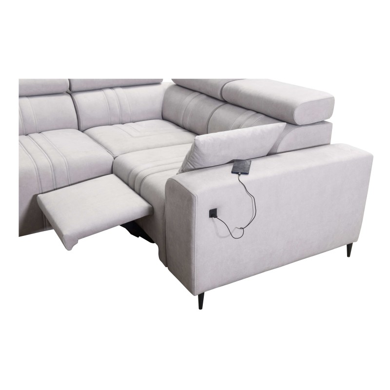 Narożnik w kształcie U Verona IV Mix z funkcją spania oraz funkcją relax manualna tkanian Vena 9