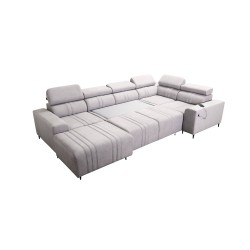 U-shaped corner sofa Verona IV Mix with a sleeping function and manual relax function, fabric Vena 9