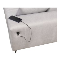 U-shaped Verona IV Mix sectional sofa with a sleeping function and manual relax function, fabric Vena 20