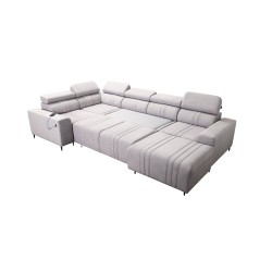 U-förmiges Ecksofa Verona IV Mix mit Schlaffunktion und manueller Relaxfunktion, Stoff Vena 6