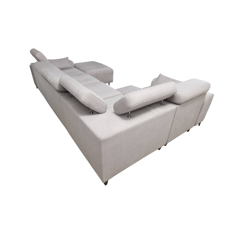 Ecksofa in U-Form Verona IV Mix mit Schlaffunktion und manueller Relaxfunktion, Stoff Vena 10