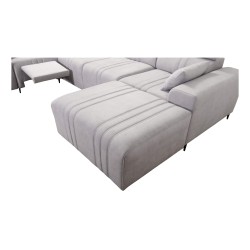 Narożnik w kształcie U Verona IV Mix z funkcją spania oraz funkcją relax manualna tkanian Vena 13