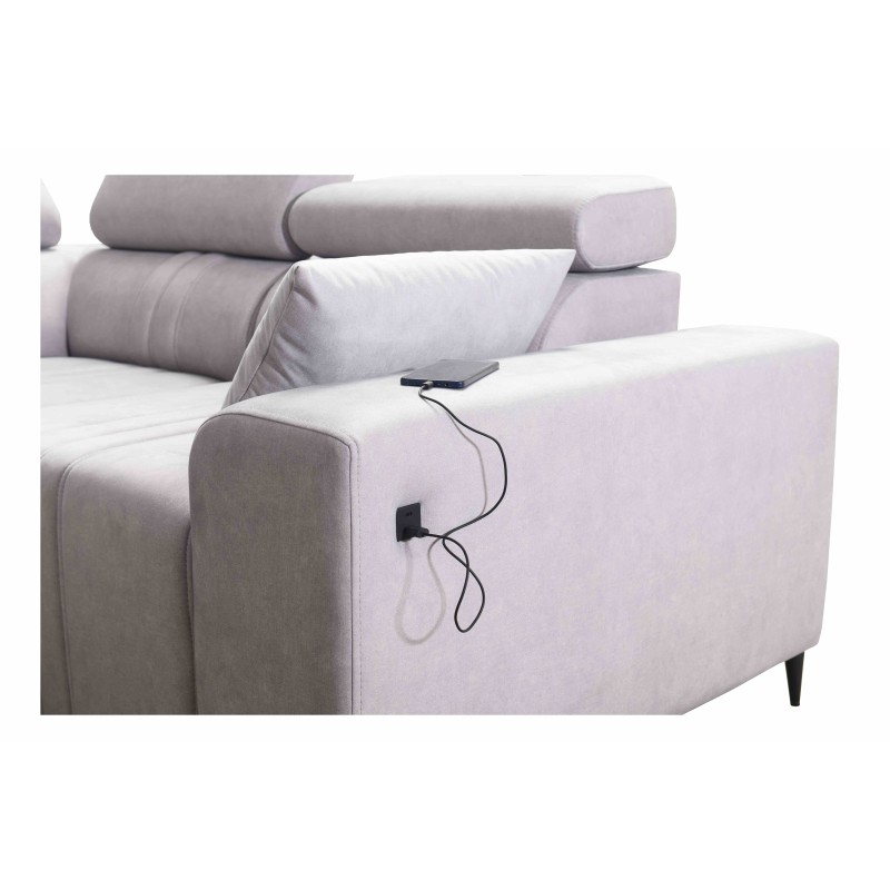 U-shaped corner sofa Verona VIII Mix with a sleeping function and manual relax function, fabric Vena 3