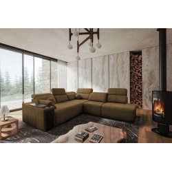 Ecksofa Milano IX mit Schlaffunktion im Stoff Plecionka, Verita 28 - eine Kombination aus Stil und Funktionalität