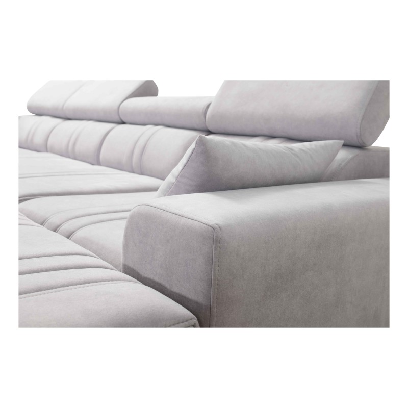 U-shaped corner sofa Verona VIII Mix with sleeping function and manual relax function, fabric Vena 10