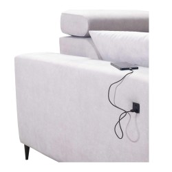 Sofá esquinero en forma de U Verona X Mix con función de cama y función de relax manual en tela Vena 20.