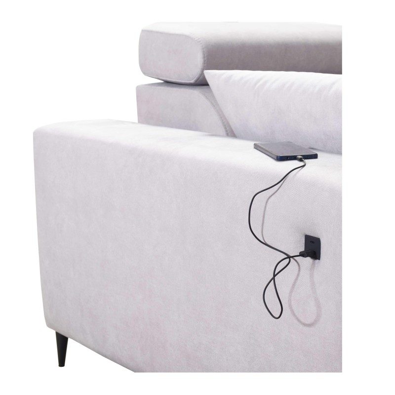 U-förmiges Ecksofa Verona X Mix mit Schlaffunktion und manueller Relaxfunktion Stoff Vena 20.