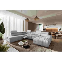 U-shaped corner sofa Verona X Mix with a sleeping function and manual relax function, fabric Vena 3