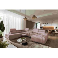 U-förmiges Ecksofa Verona X Mix mit Schlaffunktion und manueller Relaxfunktion Stoff Vena 10