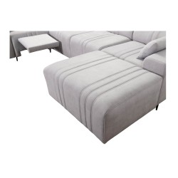 Sofá en forma de U Verona X Mix con función de dormir y función de relax manual, tela Vena 13.