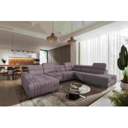 U-shaped corner sofa Verona X with a sleeping function, fabric Vena 8