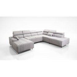 Verona X U-shaped sectional with sleeping function fabric Vena 10