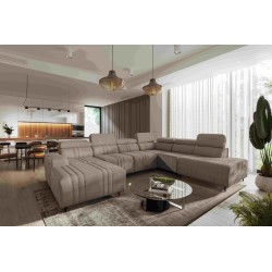 Verona X U-shaped sectional sofa with a sleeping function, fabric Vena 14