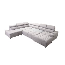 U-shaped Verona X sectional with a sleeping function, fabric Vena 3