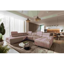 Verona X U-shaped sectional with sleeping function fabric Vena 10