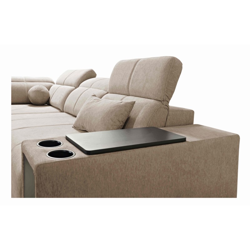 Milano IX corner sofa with sleeping function in Plecionka fabric, Verita 88 - a combination of style and functionality