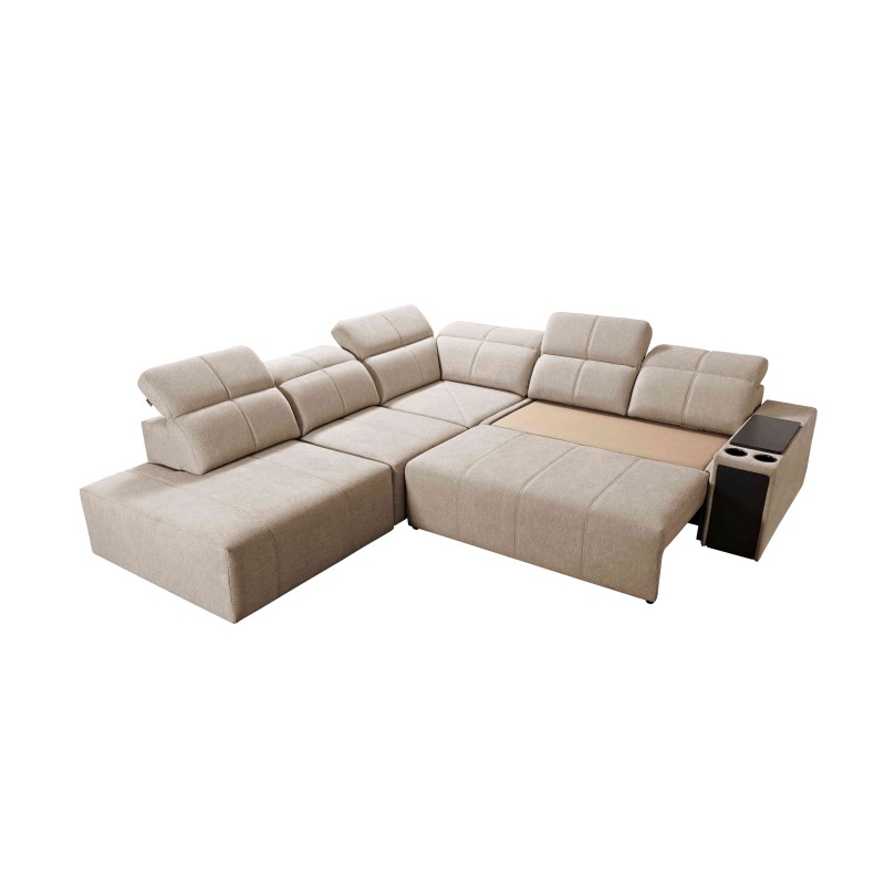 Ecksofa Milano IX mit Schlaffunktion in Gewebe Plecionka, Verita 88 - eine Kombination aus Stil und Funktionalität