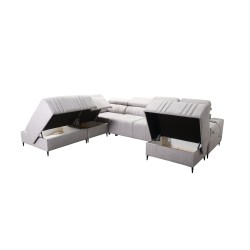 Verona X U-shaped corner sofa with sleeping function, fabric Vena 20
