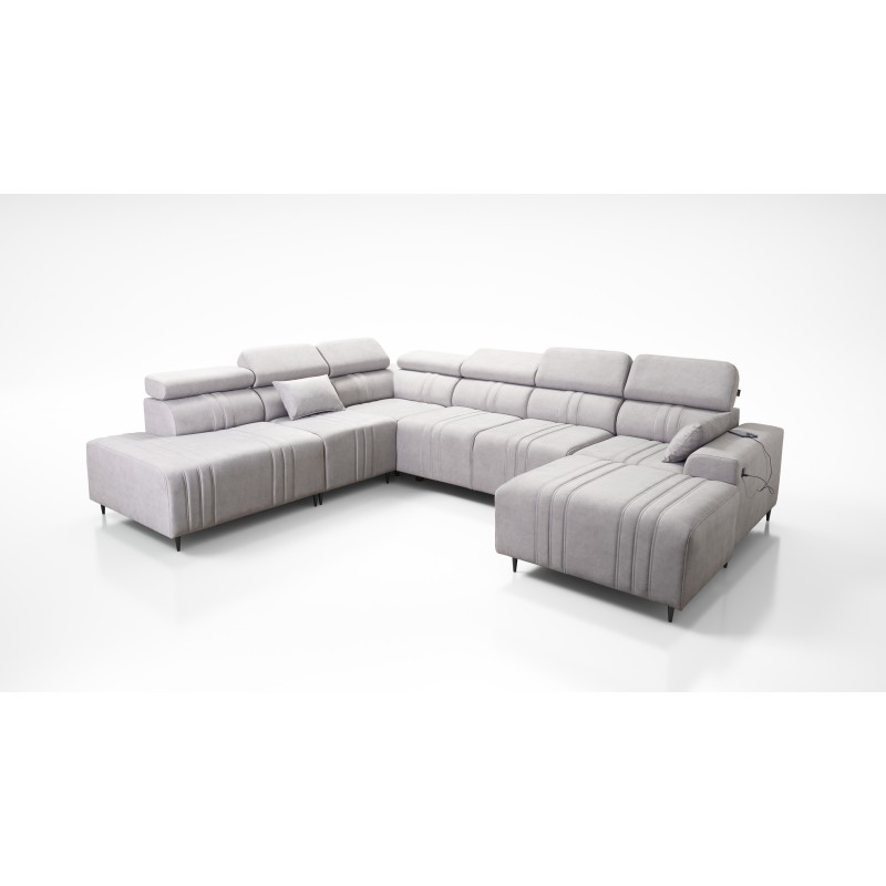 Verona X U-shaped corner sofa with sleeping function, fabric Vena 20