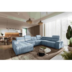 U-förmiges Sofa Verona VIII mit Schlaffunktion Stoff Vena 6
