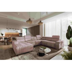 Ecksofa in U-Form Verona VIII mit Schlaffunktion Stoff Vena 10