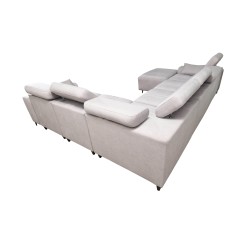 U-shaped Verona VIII corner sofa with sleeping function, fabric Vena 20