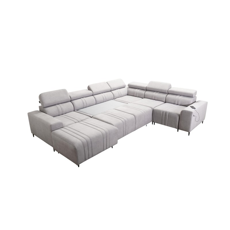 U-förmiges Ecksofa Verona VIII mit Schlaffunktion Stoff Vena 20