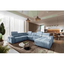U-förmiges Sofa Verona VIII mit Schlaffunktion Stoff Vena 6