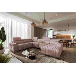 U-shaped corner sofa Verona VIII with a sleeping function, fabric Vena 10