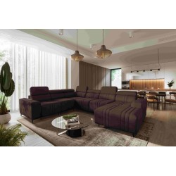 U-förmiges Sofa Verona VIII mit Schlaffunktion, Stoff Vena 13