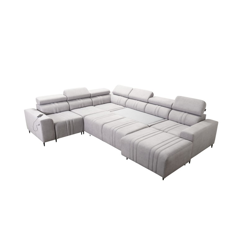 U-förmiges Ecksofa Verona VIII mit Schlaffunktion Stoff Vena 20