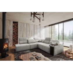 Rincón Milano IX con función de cama en tela Plecionka, Verita 80 - una combinación de estilo y funcionalidad.