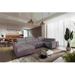 U-shaped corner sofa Verona IV with a sleeping function, fabric Vena 8