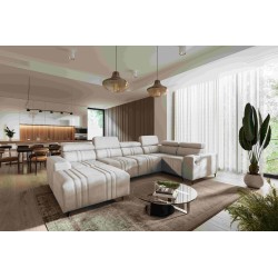U-shaped corner sofa Verona IV with a sleeping function, fabric Vena 9