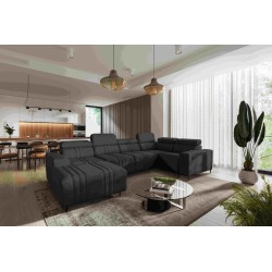 U-förmiges Ecksofa Verona IV mit Schlaffunktion, Stoff Vena 20