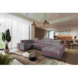 U-shaped corner sofa Verona IV with a sleeping function, fabric Vena 8