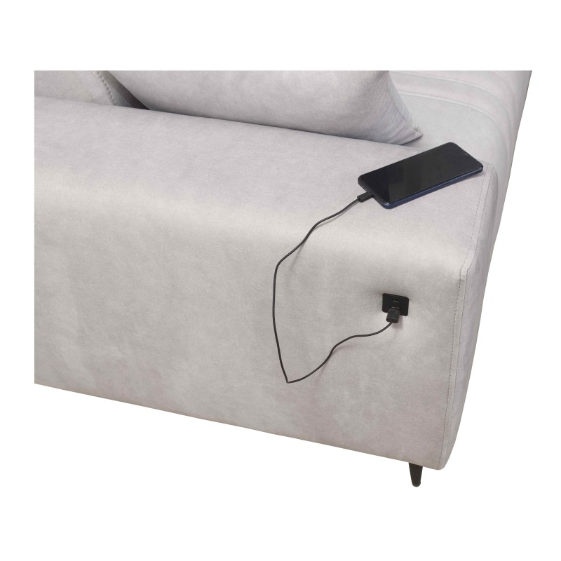 U-förmiges Sofa Verona IV mit Schlaffunktion Stoff Vena 10