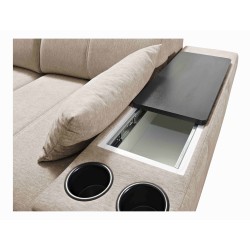 Das Ecksofa Milano IX mit Schlaffunktion in Stoff Plecionka, Verita 75 - eine Kombination aus Stil und Funktionalität.