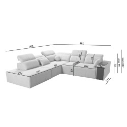 Milano IX corner sofa with a sleeping function in Plecionka fabric, Verita 75 - a combination of style and functionality