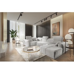 U-shaped Luxor IV corner sofa with a sleeping function, fabric Wind 84