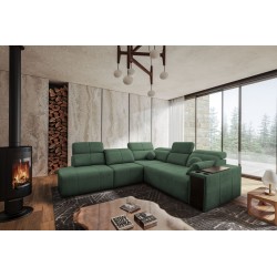 Das Ecksofa Milano IX mit Schlaffunktion in Stoff Plecionka, Verita 75 - eine Kombination aus Stil und Funktionalität.