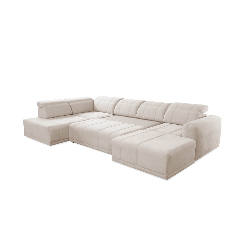 U-shaped Luxor VI corner sofa with a sleeping function fabric Wind 28