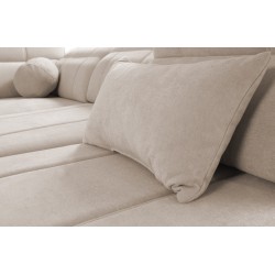 U-shaped corner sofa Luxor VIII with a sleeping function in Wind 28 fabric