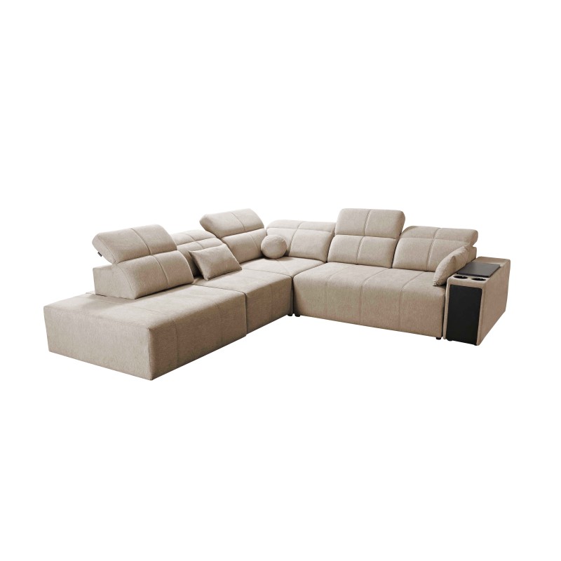 Milano IX corner sofa with sleeping function in Plecionka fabric, Verita 39 - a combination of style and functionality