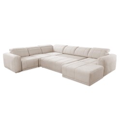 U-shaped corner sofa Luxor VIII with sleeping function fabric Wind 84