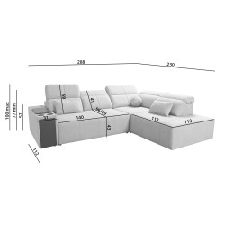 Ecksofa Milano VII mit Schlaffunktion | Elegantes Möbelstück für Ihr Wohnzimmer