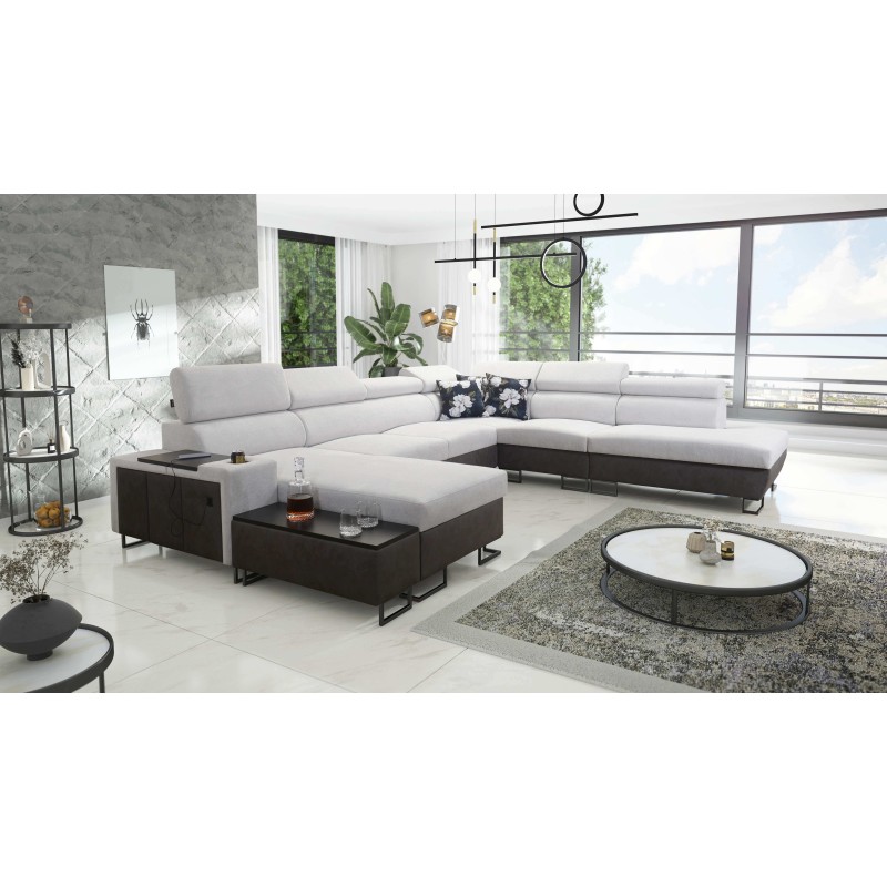 Prestige X Corner Sofa with Sleeping Function - Soft to the Touch, Freya 210.18 + Tauro 8207 | Your furniture